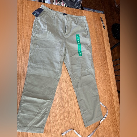 GAP NWT Slim Ankle Pants green 26.5” inseam size 12, 16”Waist - Picture 9 of 9